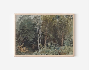 Vintage Landscape Print | Downloadable Prints | PRINTABLES | Landscape Watercolor Painting | PRINTABLE Wall Art | Digital Prints