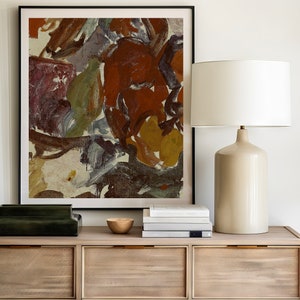 Vintage Abstract Botanical Wall Art Printable | Colorful Floral Oil Painting Instant Download image 2