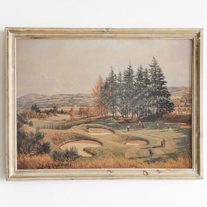 Vintage Golf Art Prints | Golf Lovers Golfer Gift | Antique Landscape Fall Digital Prints | Office Home Decor | Antique Sports Print