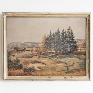 Stampe artistiche vintage di golf / Regalo per amanti del golf / Stampe digitali autunnali di paesaggi antichi / Decorazioni per la casa e l&#39;ufficio / Stampe sportive antiche