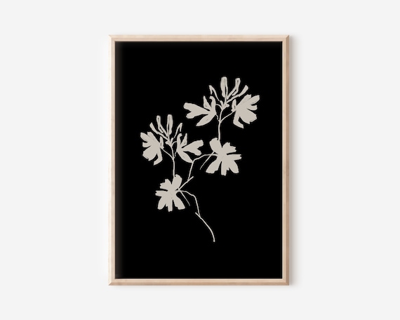 Minimalist Floral Artwork | Downloadable Prints | PRINTABLE Wall Art | Digital Artwork | Muted Botanical Print | Farmhouse Decor