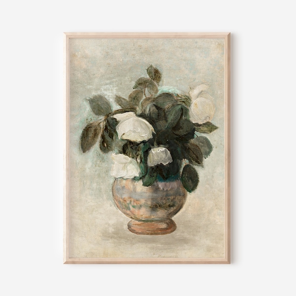 Vintage Floral Painting | Downloadable Prints | PRINTABLE Wall Art | Digital Artwork | Digital Downloads | Floral Abstract | Kitchen Decor