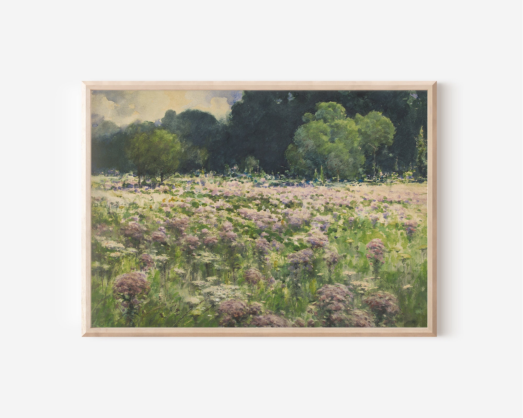 PAINTED MEADOW Digital Art Vintage Downloadable Prints Etsy