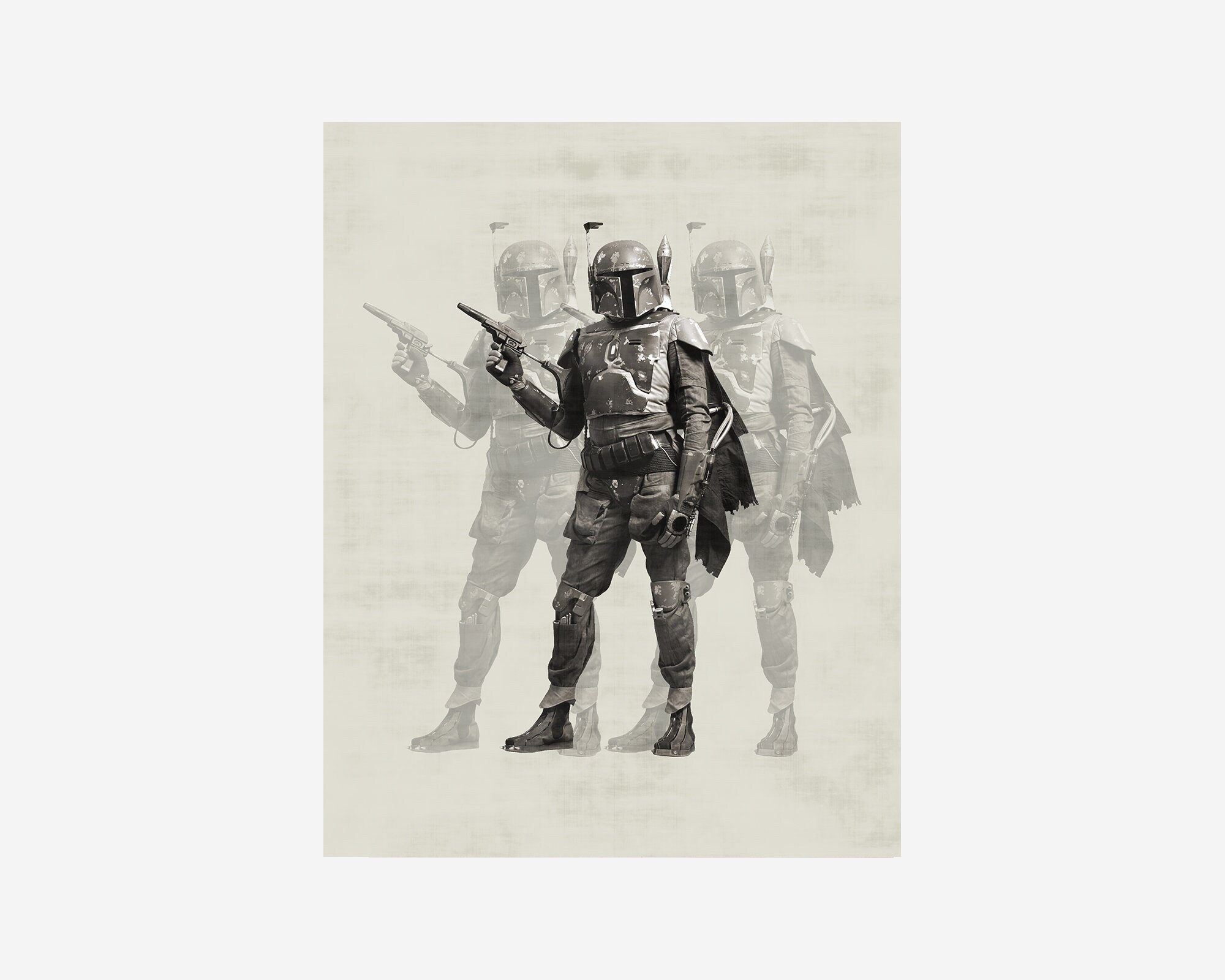 Boba Fett Star Wars Poster, Sci Fi Pop Art Printable, Modern Space