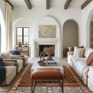 Mid Century Modern Abstract Painting Large Printable Wall Art Neutral