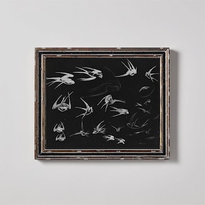 Décoration murale BCBG | Impression téléchargeable d&#39;art mural vintage de mauvaise humeur hirondelles | Impression à la demande | Décoration d&#39;appartement | Décoration au-dessus du lit