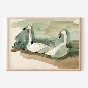 Vintage Swan Print | Downloadable Prints | PRINTABLES | Downloadable Prints | PRINTABLE Wall Art | Digital Prints | Downloadable Art