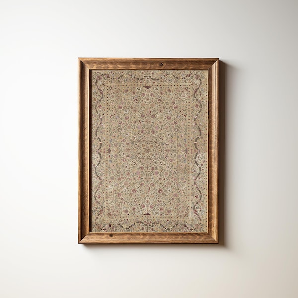 Vintage Botanical Tapestry Wall Art | Cottage Core Decor Muted Wall Decor | Above Bed Decor | Apartment Decor | Instant Download