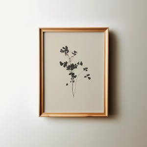 Minimalist Botanical Sketch Art Print | Vintage Floral Wall Decor (Digital Download)