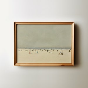 Vintage väggkonst med havslandskap | Strandhusdekor (nedladdningsbart tryck)