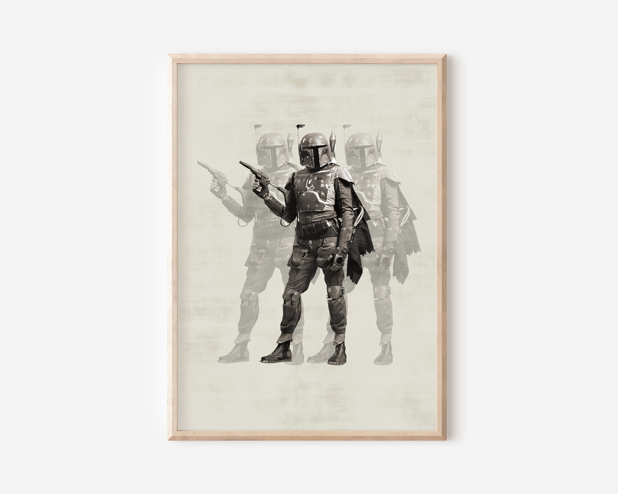 Boba Fett Star Wars Poster, Sci Fi Pop Art Printable, Modern Space