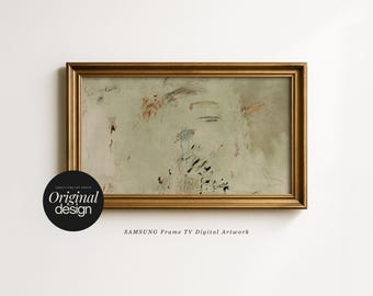 Sage Green Abstract Art | Samsung Frame TV Cottagecore Decor (Digital Download)