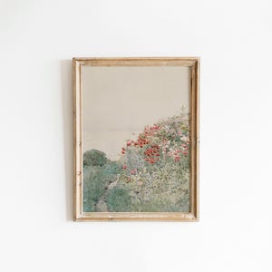 風景画 ニュートラル ウォール アート | 水彩画 ヴィンテージ ボタニカル プリント | ギャラリー ウォール アート デジタル ダウンロード