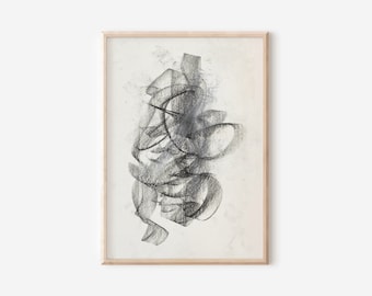 Minimalist Wall Art Abstract Sketch Print | Vintage Printable Art Modern Room Decor | Simple Abstract Art Downloadable Prints