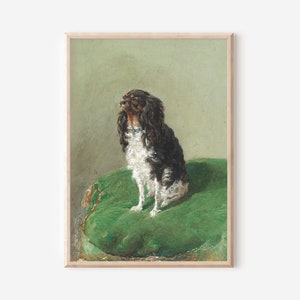 Vintage Art of a Dog | Downloadable Prints | PRINTABLE Wall Art | Digital Artwork | Digital Downloads | Antique Dog Painting | Wall Decor