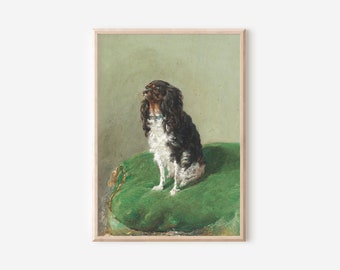 Vintage Art of a Dog | Downloadable Prints | PRINTABLE Wall Art | Digital Artwork | Digital Downloads | Antique Dog Painting | Wall Decor