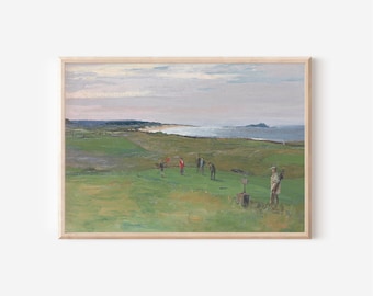 Vintage Golf Print | Downloadable Art Print | PRINTABLE Wall Art | Digital Artwork | Digital Download | Golf Art | Antique Painting