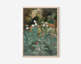 Vintage Landscape Print | Downloadable Prints | PRINTABLES | Oil Painting | PRINTABLE Wall Art | Digital Prints | Vintage Prints | Flowers