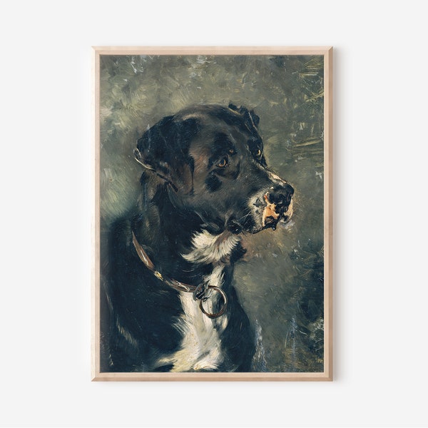 Vintage Painting of a Dog | Downloadable Prints | PRINTABLE Wall Art | Digital Artwork | Digital Downloads | Oil Painting of a Dog | Decor