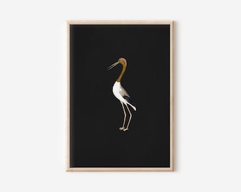 Vintage Crane Print | Downloadable Prints | Downloadable Prints | PRINTABLE Wall Art | Print Yourself | 20th Century Art