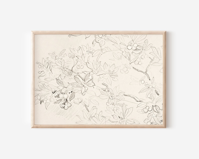 Vintage Floral PRINTABLE Artwork Downloadable Print Etsy