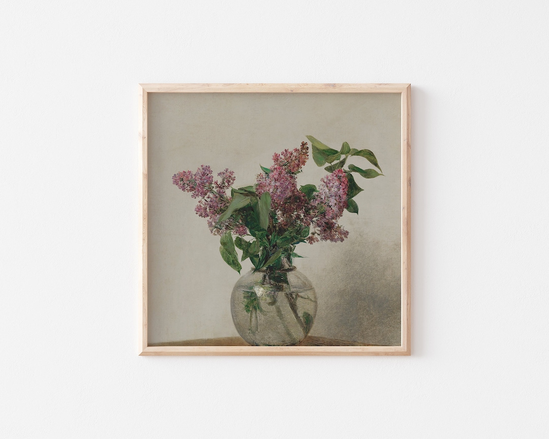 Vintage Floral PRINTABLE Artwork Downloadable Prints Oil Etsy
