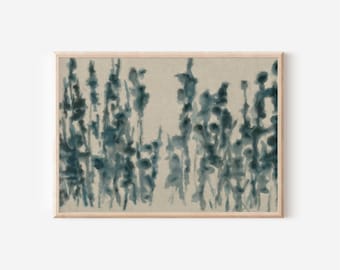 Vintage Abstract Floral Landscape Art: Botanical Designer Digital Download