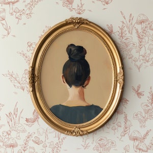 Cottage Core Decor | Portrait of a Girl Wall Art | Gallery Wall Print Downloadable Art | Preppy Wall Art | Above Bed Decor