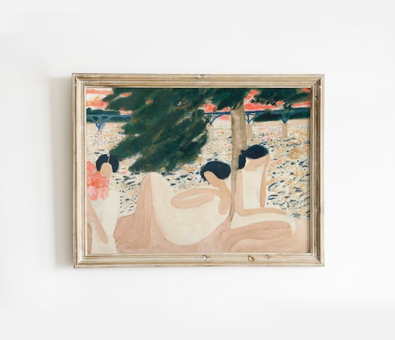 Abstract Portrait Wall Art | Vintage Landscape Oil Painting | Coquette Room Decor Downloadable Print | Large Wall Art