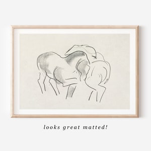 Horse Sketch Horses Downloadable Art PRINTABLE PRINTABLE Wall Art Digital Prints Farmhouse Decor Digital PRINTABLE image 2