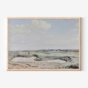 Vintage Golf Painting Golf Lover Gift | Landscape Wall Art Golf Course Print | Instant Download Golf Wall Art