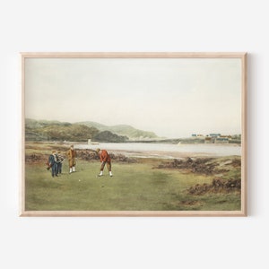 Golf Art Landscape Painting Fathers Day Gift Idea | Golf Gifts for Men Downloadable Prints | Fine Art Print Oil Painting