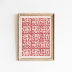 Vintage Butterfly Printable Wall Art, Pink Boho Preppy Decor, Summer Wall Decor,  Downloadable Art