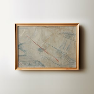 Abstrakt målning i modern stil, mitten av århundradet | Stor utskrivbar väggkonst | Neutral vintagedekor