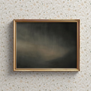 Vintage Landscape Oil Painting Abstract Wall Art | Downloadable Prints Abstract Landscape Moody Wall Art | Large Wall Art