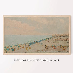 Samsung Frame TV Art | Coastal TV Wall Art Download | Ocean Frame TV Art Preppy Wall Art | Downloadable Neutral Wall Art