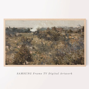 Fall Landscape Samsung Frame TV Art: Vintage TV Oil Painting Digital Download