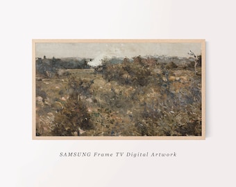 Fall Landscape Samsung Frame TV Art: Vintage TV Oil Painting Digital Download