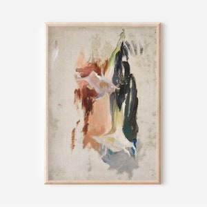 Floral Wall Art Botanical Prints | Abstract Still Life Downloadable Print | Neutral Wall Art Vintage Floral Print Oil Painting