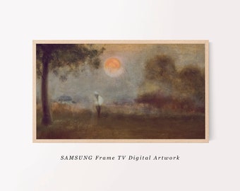 Samsung Frame TV Art | Vintage Moody Landscape Wall Decor | Modern Digital Download Artwork