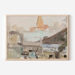 Abstract Oil Painting Colorful Wall Art | Vintage Wall Art Bedroom Decor | Large Wall Art Downloadable Prints | Modern Farmhouse Decor