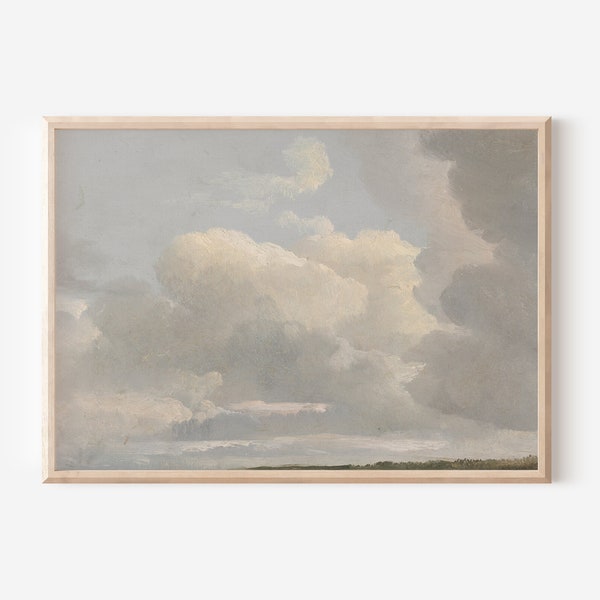 Vintage Landscape Print | Downloadable Prints | PRINTABLE Wall Art | Digital Artwork | Digital Downloads | Vintage Cloud Painting