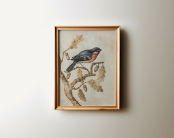 Vintage Bird Print | Ornithology Downloadable Art | Neutral Wall Art | Gallery Wall Botanical Prints