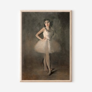 Vintage Ballet Art | Girls Room Ballerina Painting | Antique Ballet Art Print | Vintage Digital Ballet Dancer PRINTABLE