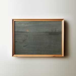 Stunning Vintage Abstract Landscape Oil Painting | Moody Wall Art Decor | Printable Art Download