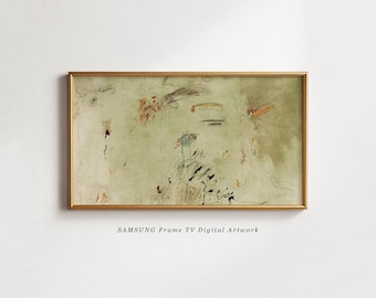 Sage Green Abstract Art | Samsung Frame TV Cottagecore Decor (Digital Download)