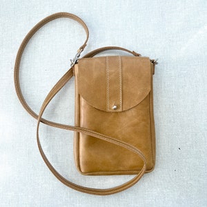 DAKOTA Leather Crossbody Bag | Minimalist Leather Messenger Bag | Small Boho Bag Perfect for Concerts and Festivals | More Colors