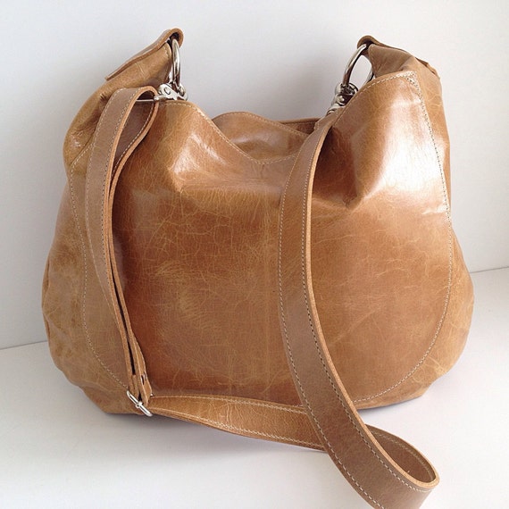 UMA Leather Hobo Bag Purse Slouchy Leather Crossbody Bag 