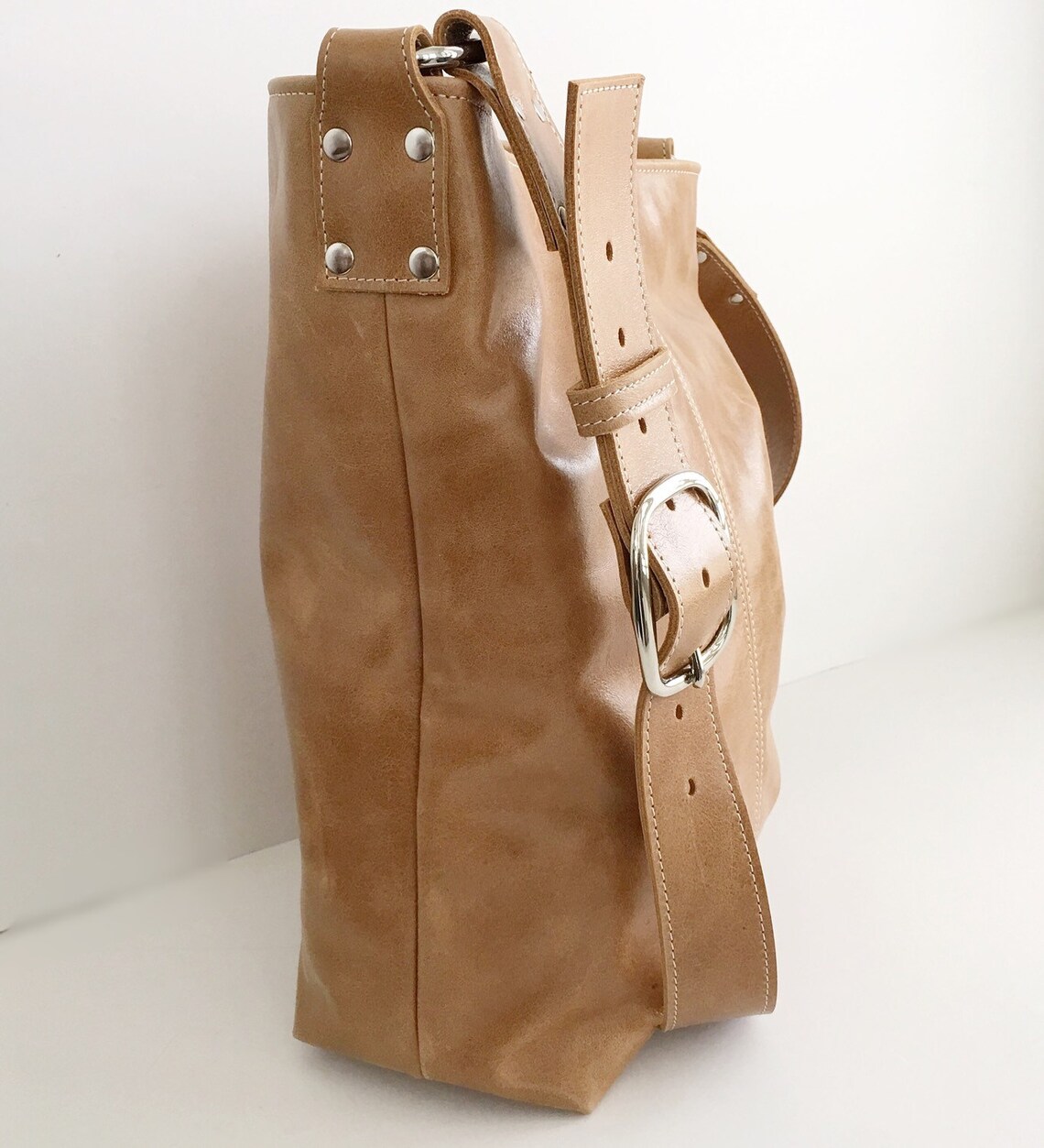 INDIE Leather Tote Boho Leather Crossbody Bag Leather Etsy