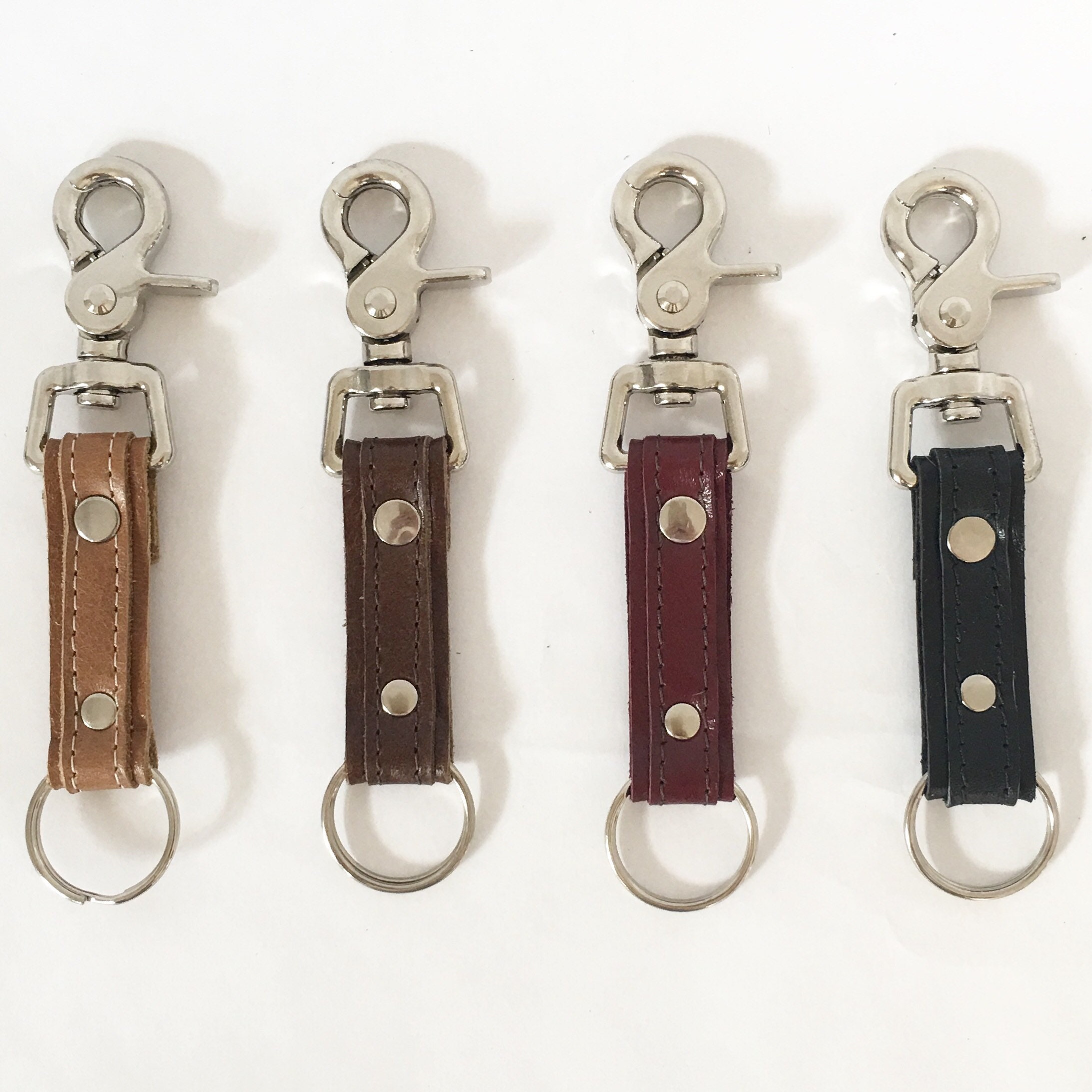 Juvale 10 Pack Handmade Leather Valet Keychains with Ring Key Holder for  Home, Car & Office Keys, Brown, 3.5 x 0.5 in
